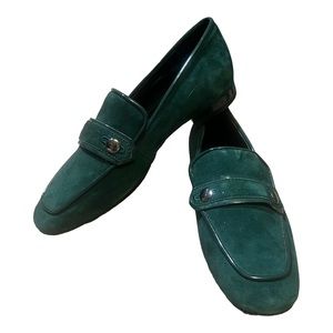 Nine West Dark Green Suede Loafer